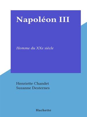 cover image of Napoléon III